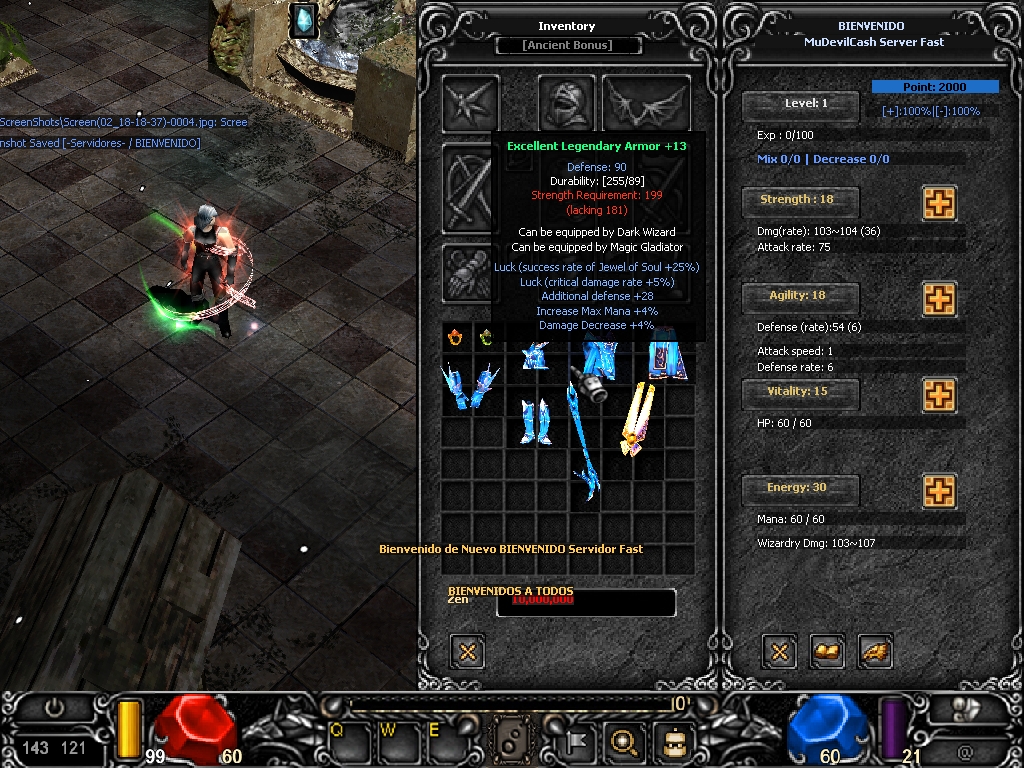 .::PACK DE BIENVENIDA SET Y ARMA +13 POR 7 DIAS Y 2000 PUNTOS::.